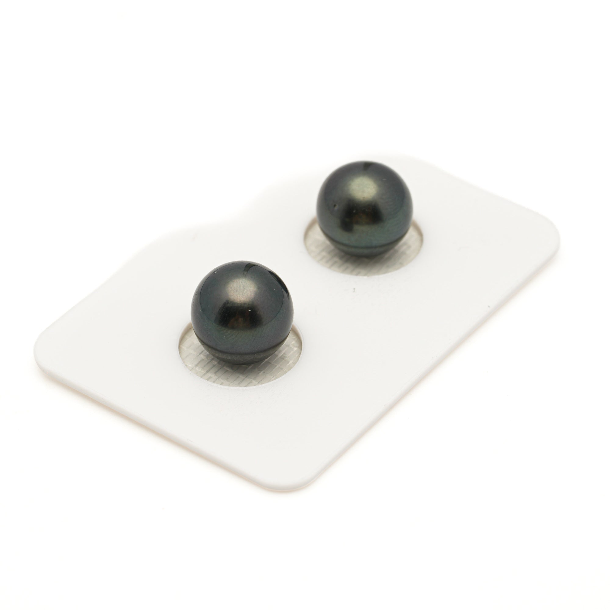 2pcs Dark 9.2-10.2mm - RSR AAA/AA Quality Tahitian Pearl Pair ER1971 LP3