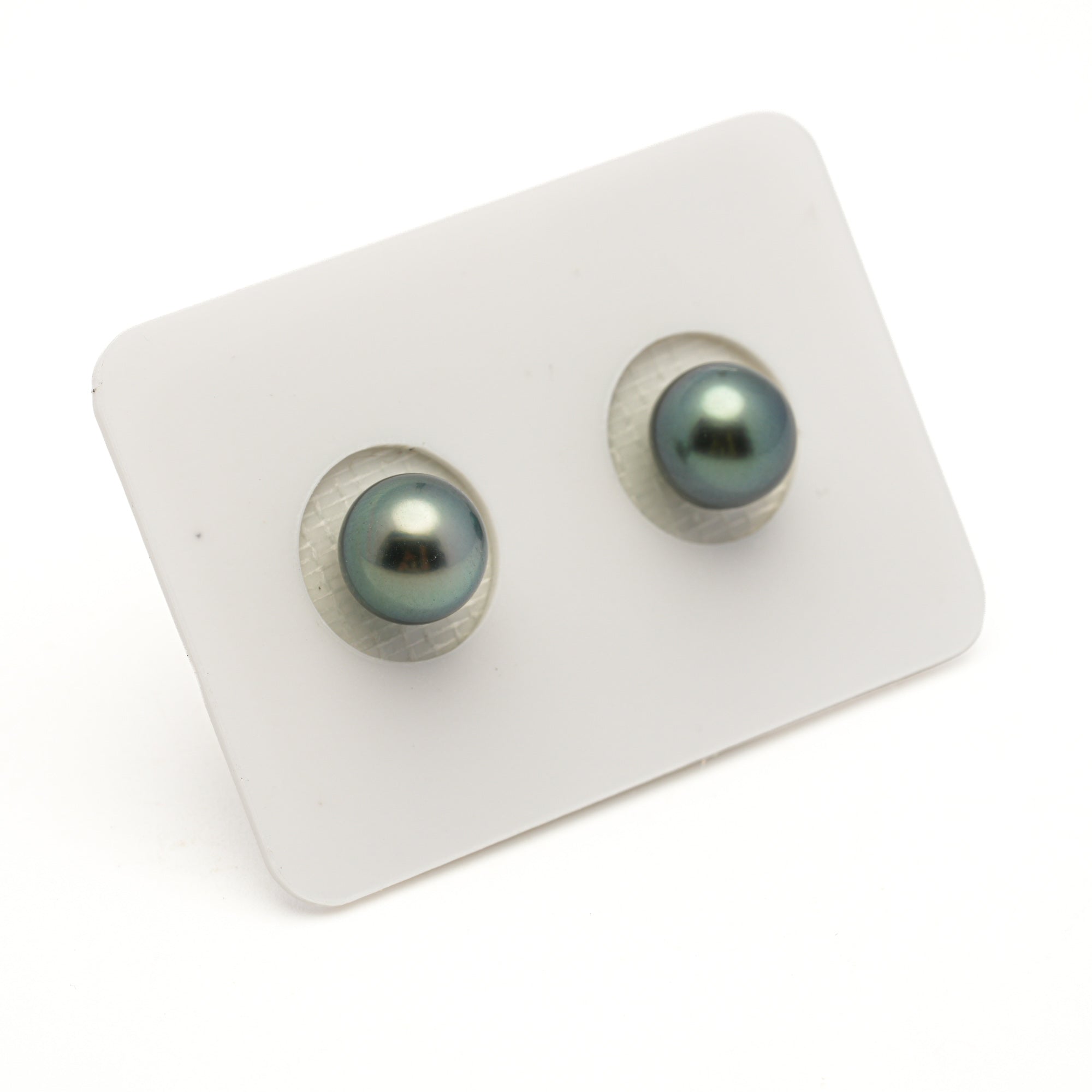 2pcs Light Green 8.3mm - RSR AAA/AA Quality Tahitian Pearl Pair ER1973 LP3