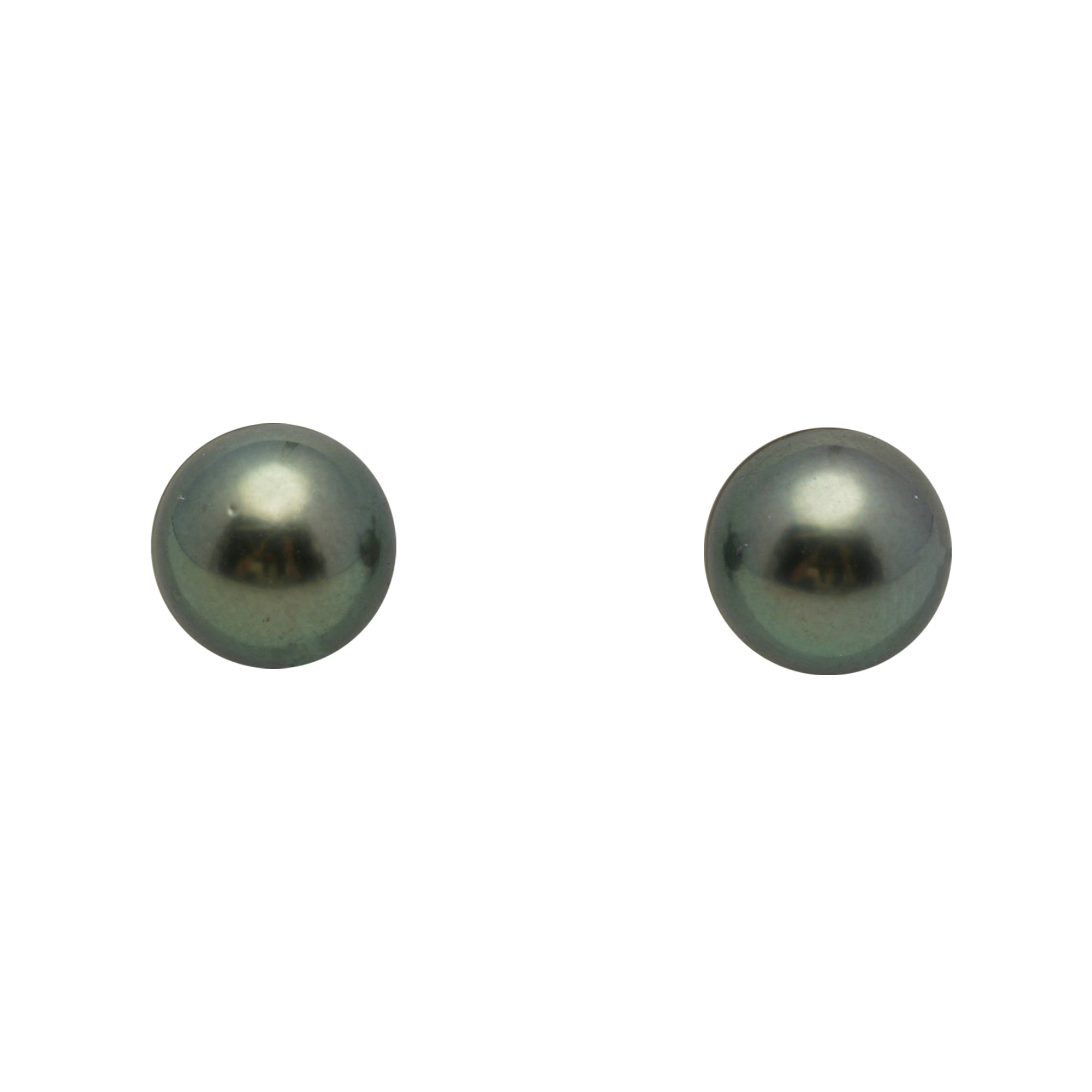 2pcs Green 8.6mm - RSR AAA Quality Tahitian Pearl Pair ER1974 LP3