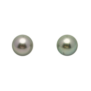 2pcs "High Luster" Light Green 9.6-9.7mm - NR AAA/AA Quality Tahitian Pearl Pair ER1975 LP3