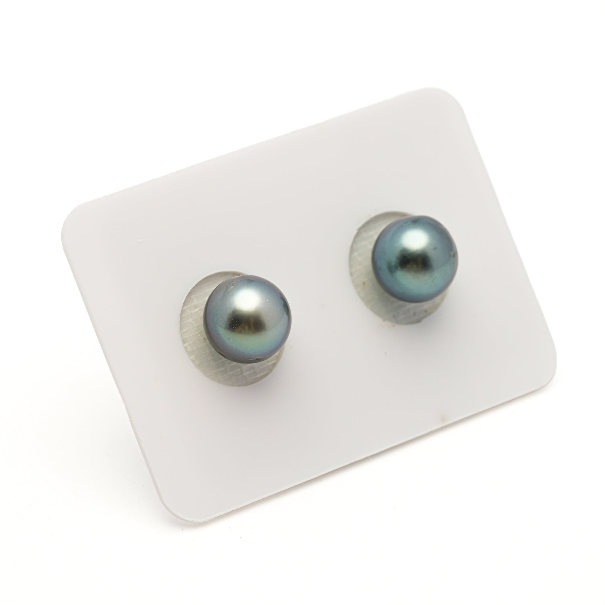2pcs Purple 9.1-9.2mm - SR/NR AAA Quality Tahitian Pearl Pair ER1976 LP3