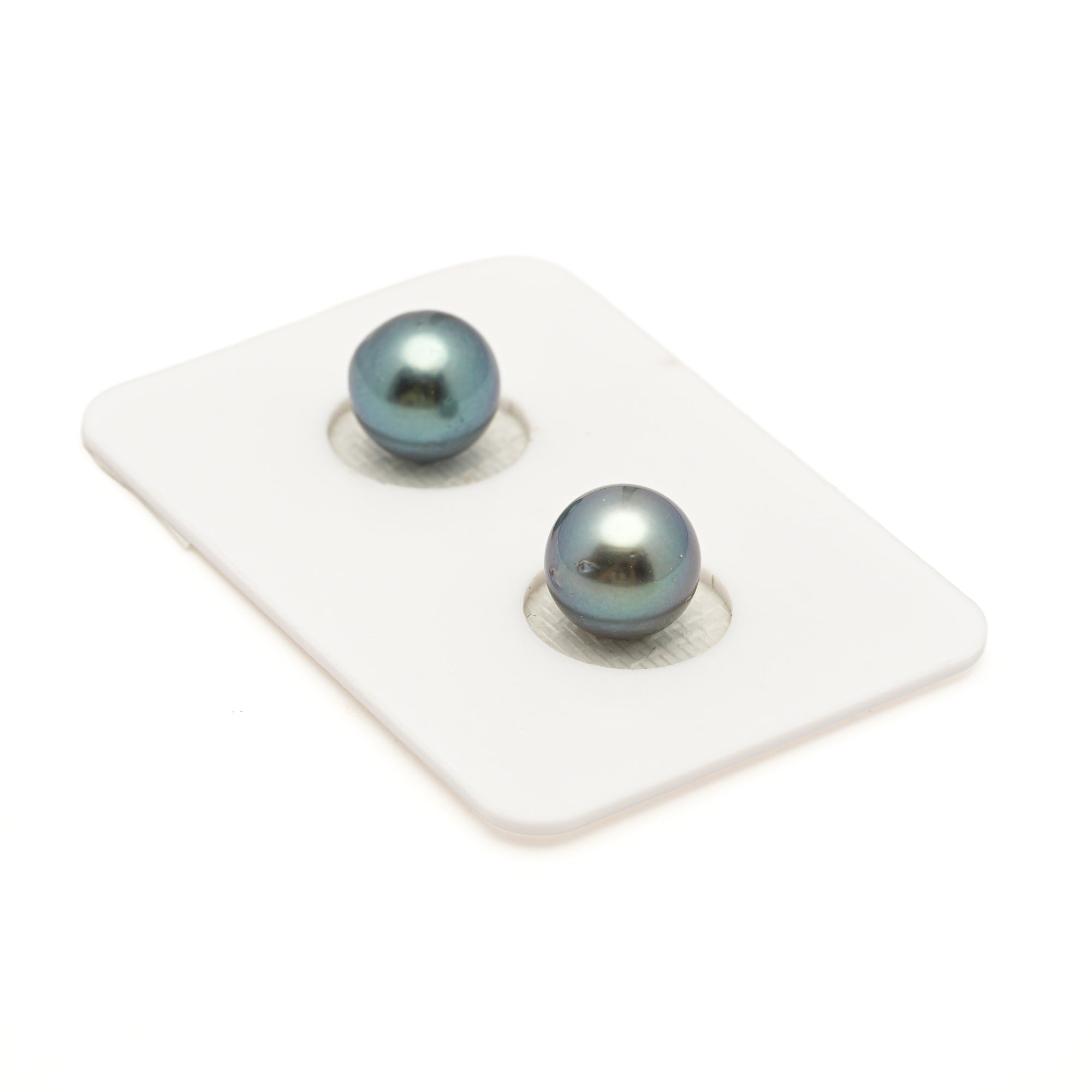 2pcs Purple 9.1-9.2mm - SR/NR AAA Quality Tahitian Pearl Pair ER1976 LP3