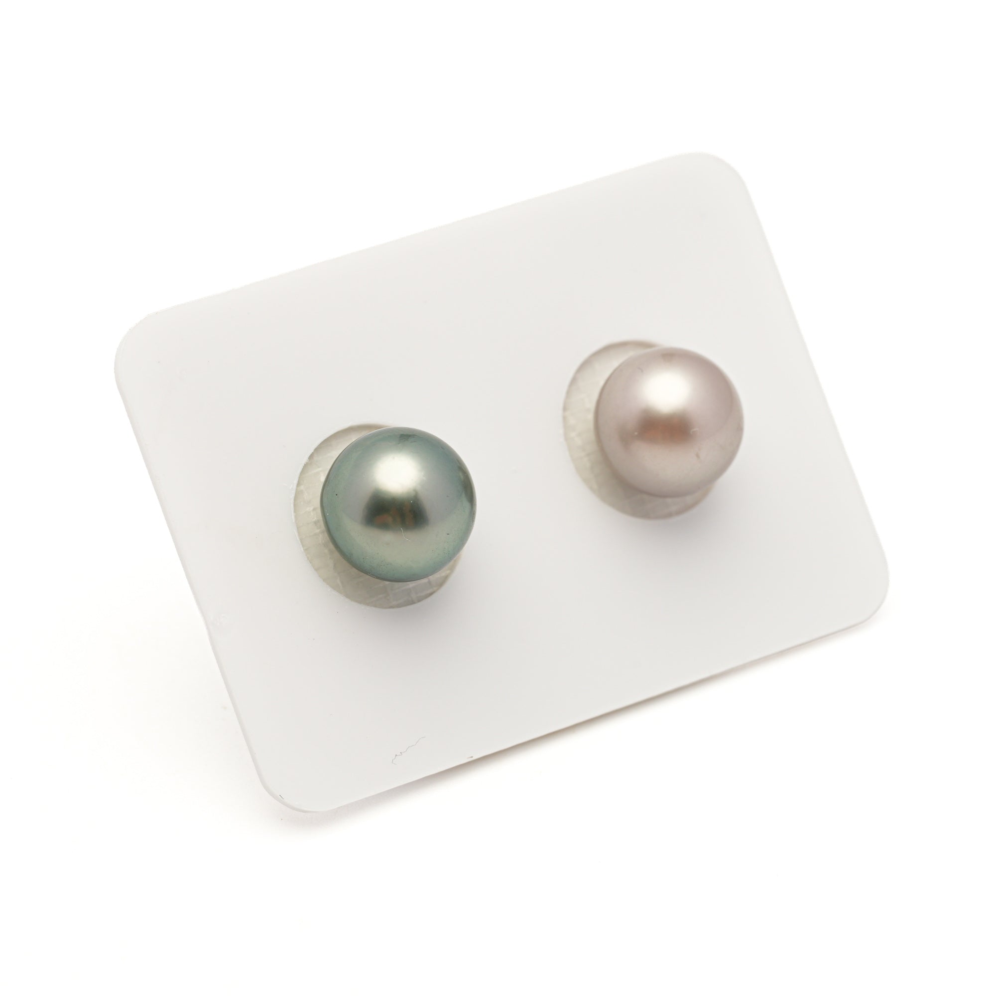2pcs Multicolor 9.8mm - RSR AAA/AA Quality Tahitian Pearl Pair ER1978 LP3