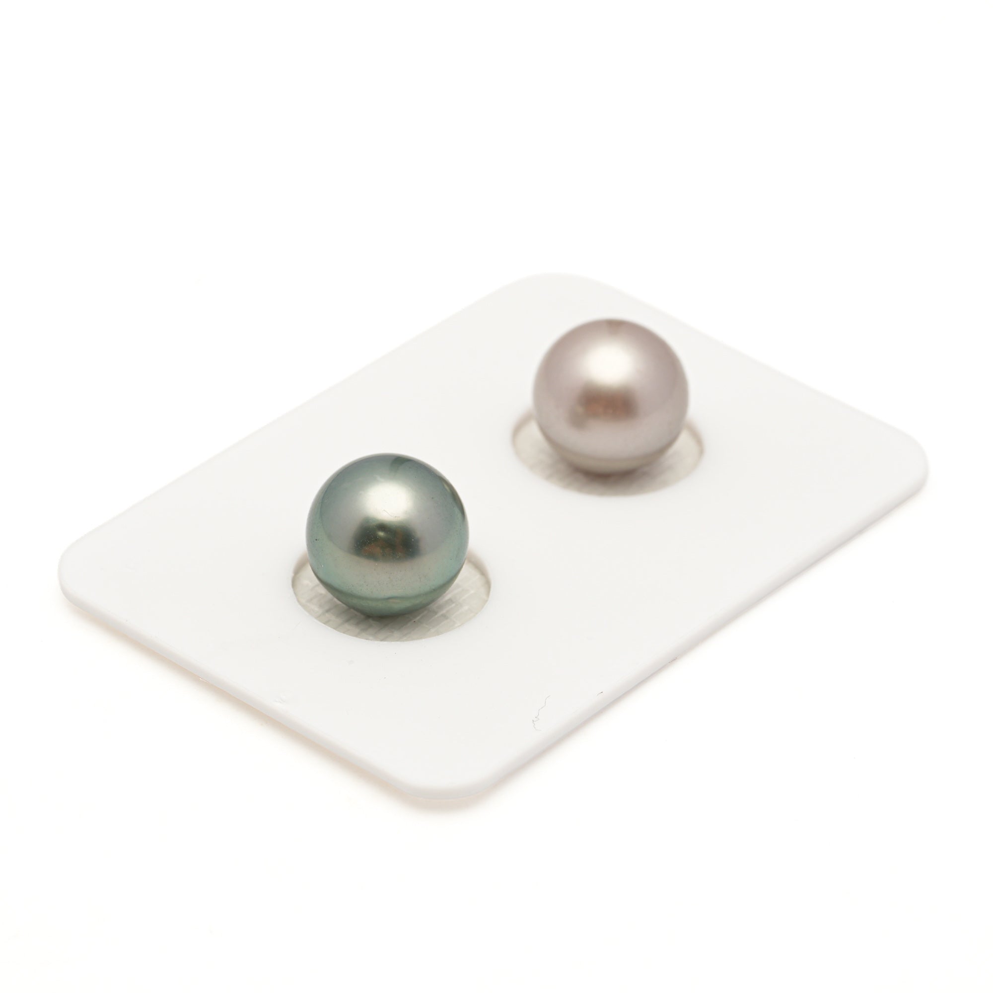 2pcs Multicolor 9.8mm - RSR AAA/AA Quality Tahitian Pearl Pair ER1978 LP3