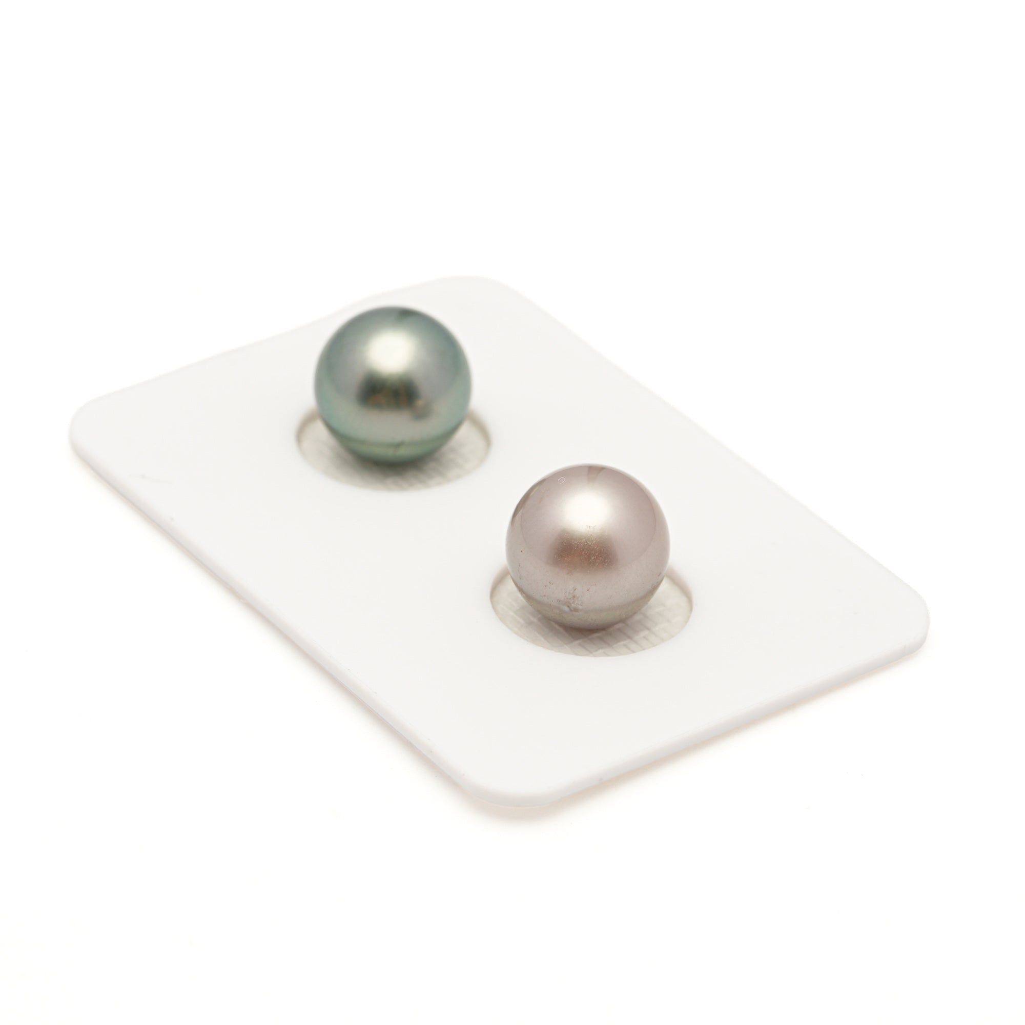2pcs Multicolor 9.8mm - RSR AAA/AA Quality Tahitian Pearl Pair ER1978 LP3