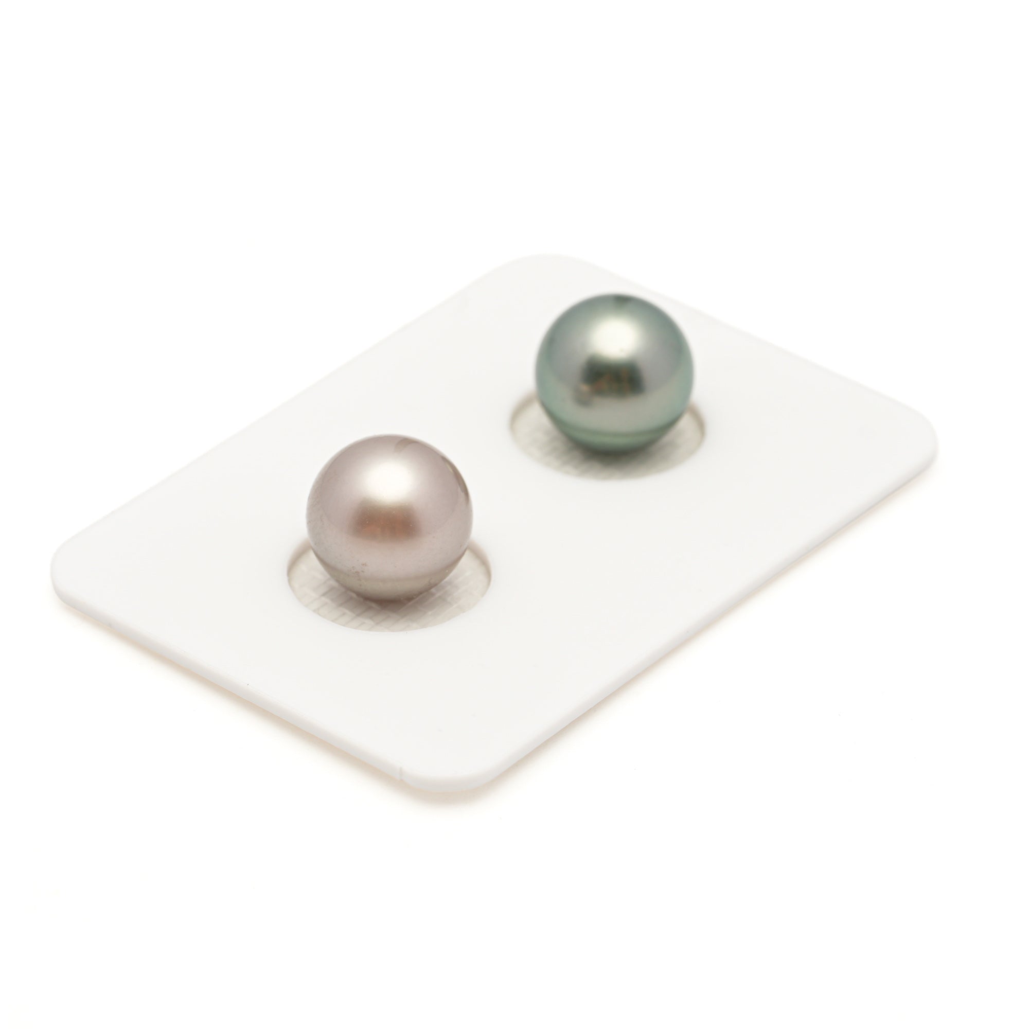 2pcs Multicolor 9.8mm - RSR AAA/AA Quality Tahitian Pearl Pair ER1978 LP3