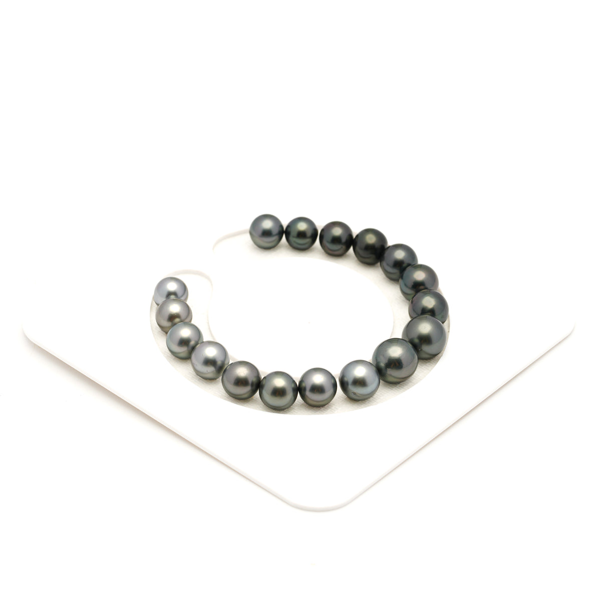 17pcs Dark Gray 8-10mm - SR/NR AAA/AA Quality Tahitian Pearl Bracelet BR2558 LP5