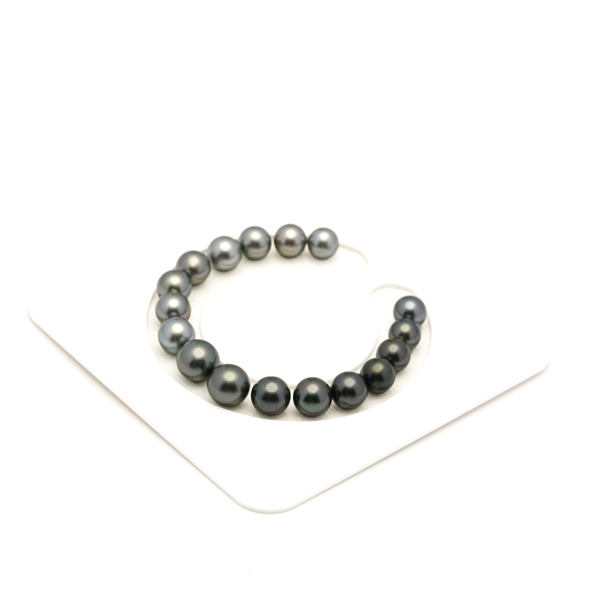 17pcs Dark Gray 8-10mm - SR/NR AAA/AA Quality Tahitian Pearl Bracelet BR2558 LP5