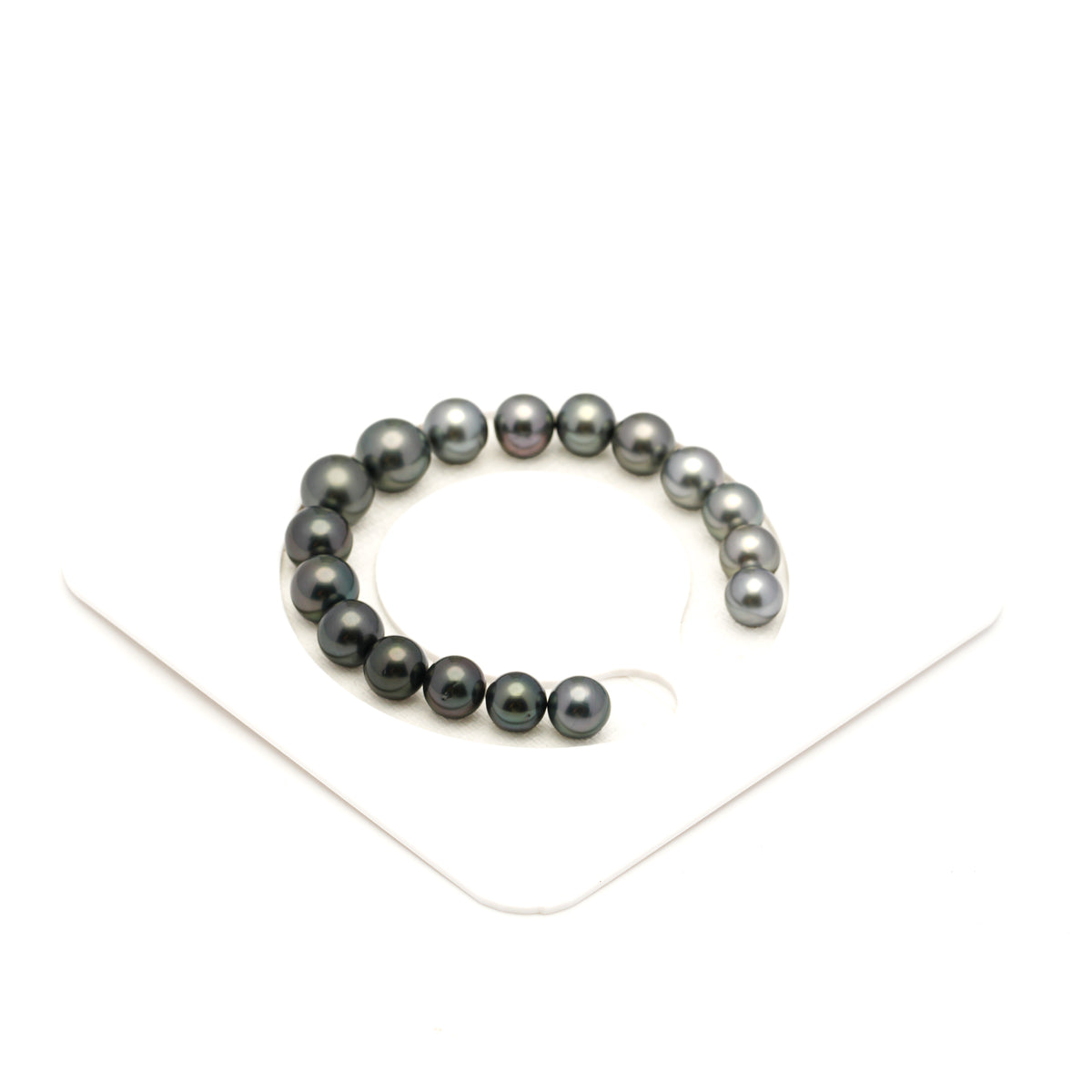 17pcs Dark Gray 8-10mm - SR/NR AAA/AA Quality Tahitian Pearl Bracelet BR2558 LP5