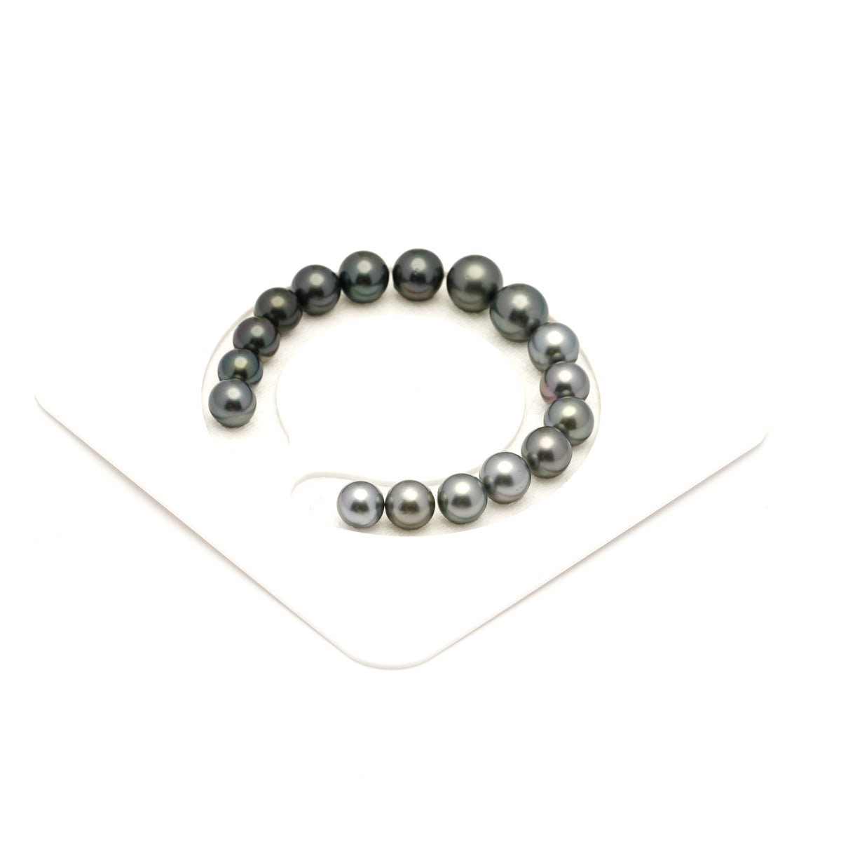 17pcs Dark Gray 8-10mm - SR/NR AAA/AA Quality Tahitian Pearl Bracelet BR2558 LP5
