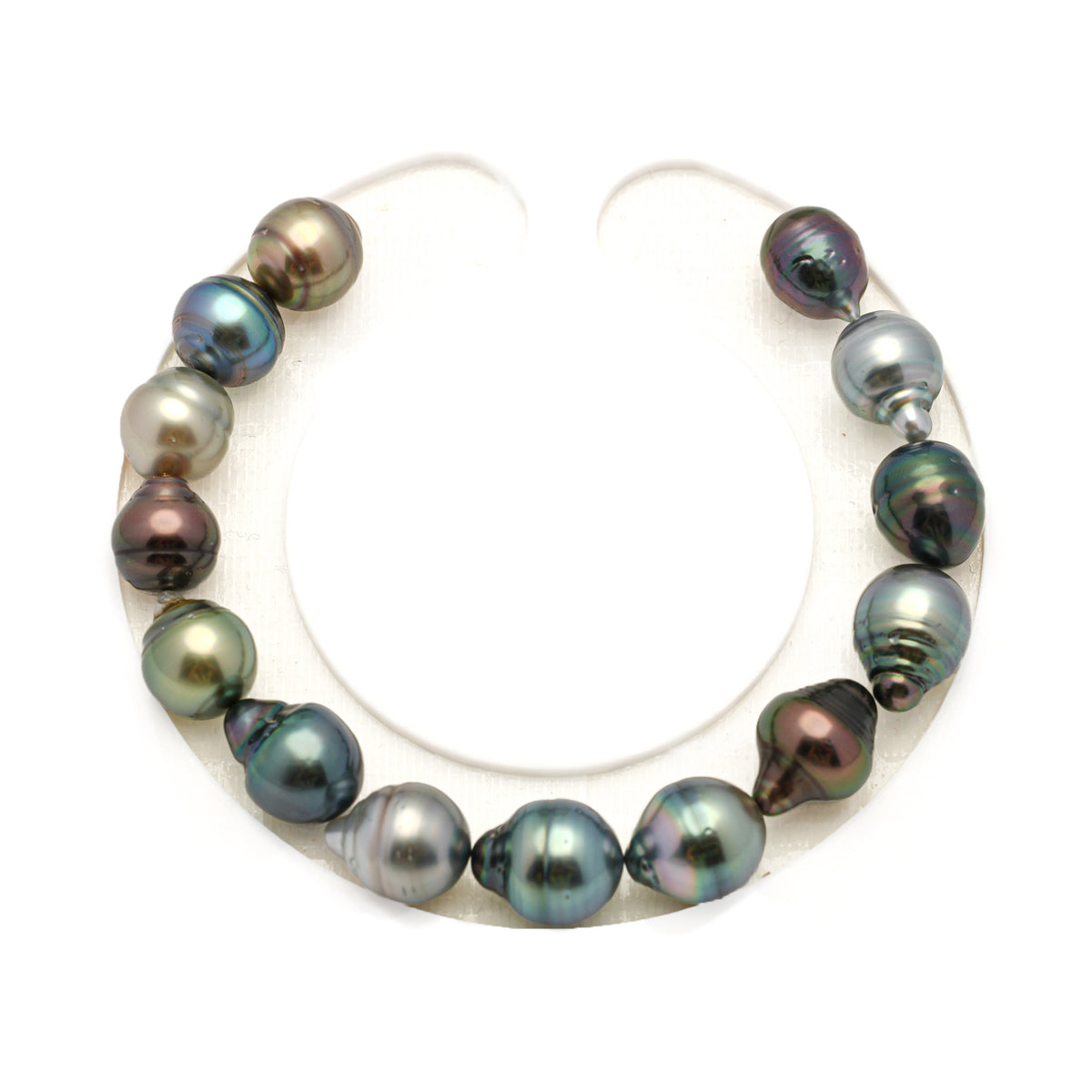 14pcs "High Luster" Multicolor 8-10mm - SB/CL AAA/AA Quality Tahitian Pearl Bracelet BR2544 LP5