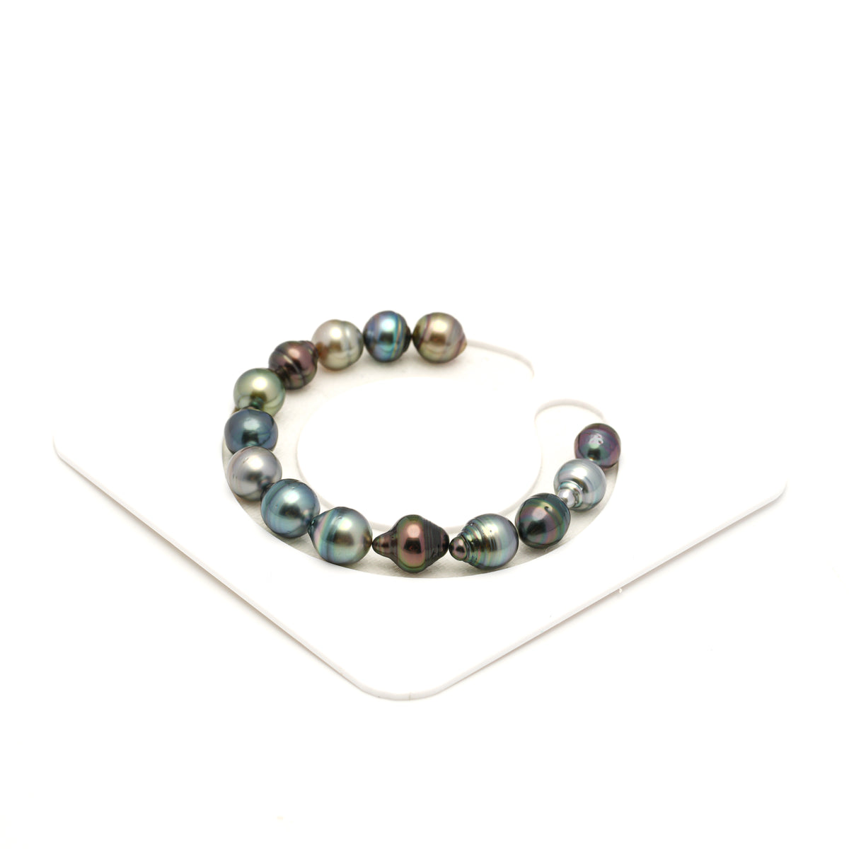 14pcs "High Luster" Multicolor 8-10mm - SB/CL AAA/AA Quality Tahitian Pearl Bracelet BR2544 LP5