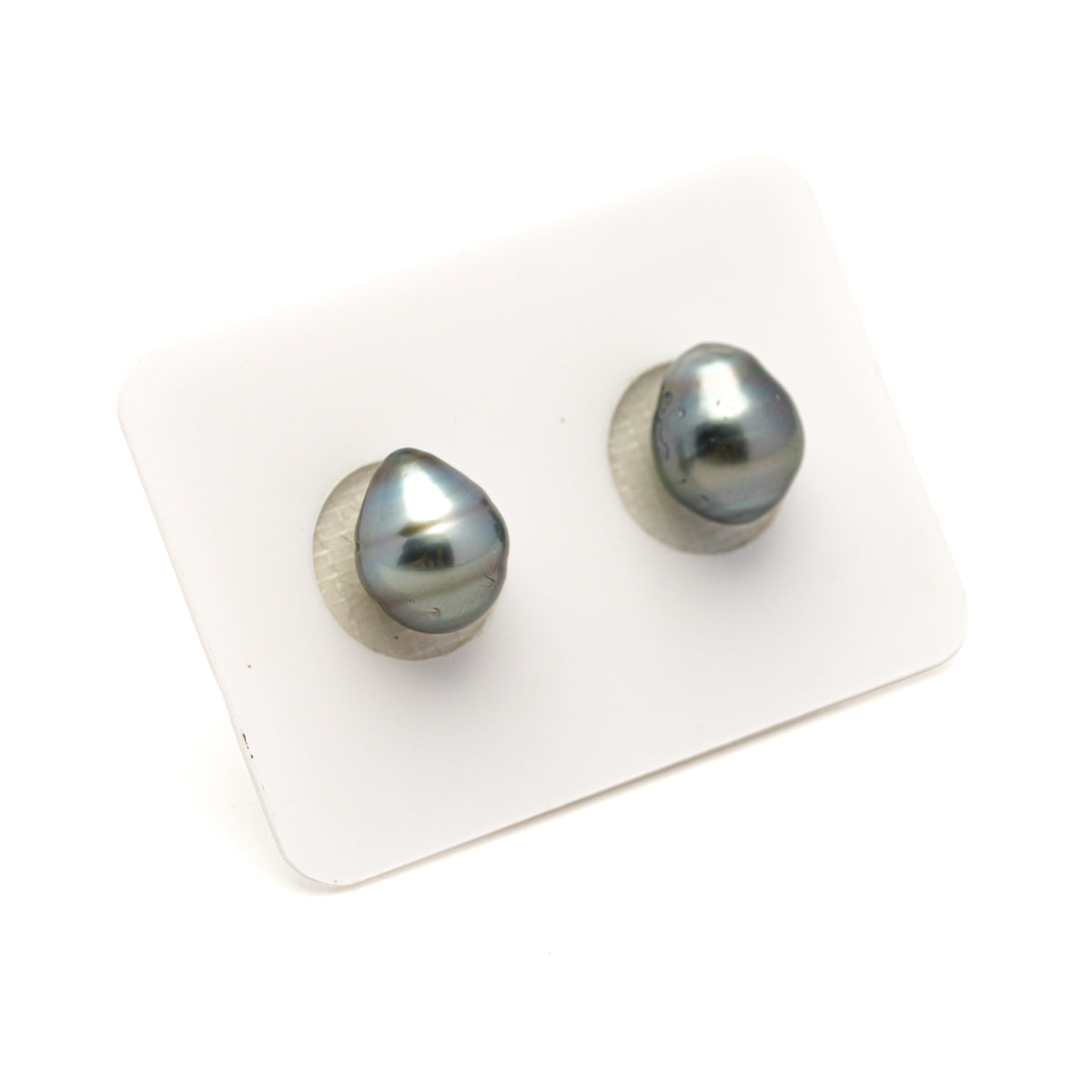 2pcs Silver Blue 9.2mm - SB/CL AAA/AA Quality Tahitian Pearl Pair ER1982 LP5