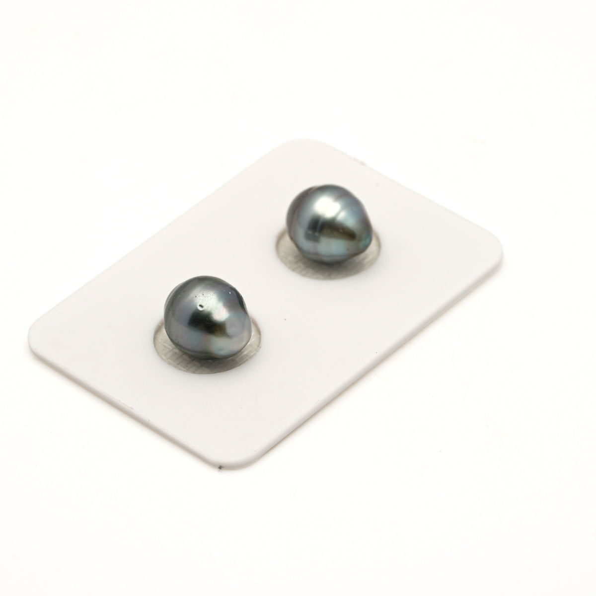2pcs Silver Blue 9.2mm - SB/CL AAA/AA Quality Tahitian Pearl Pair ER1982 LP5
