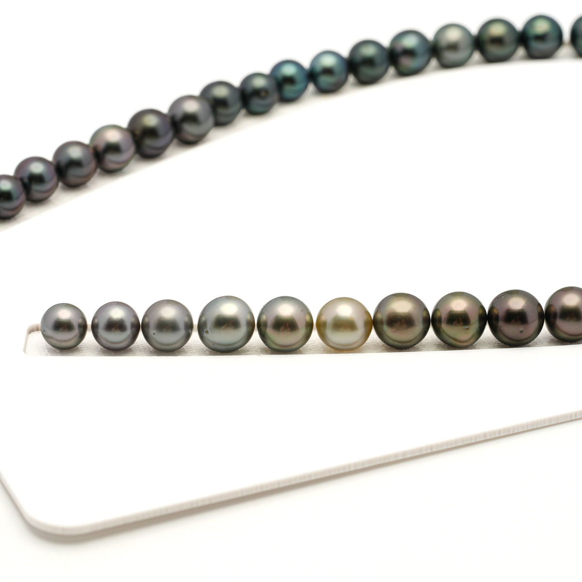45pcs Multicolor 8-10mm - SR/NR AAA/AA Quality Tahitian Pearl Necklace NL1802 LP5