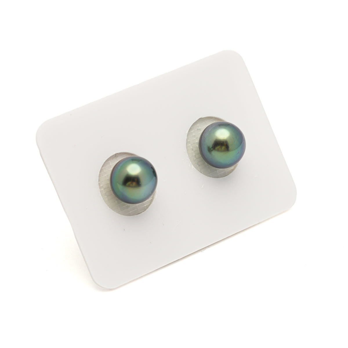 2pcs Blue Green 9.1mm - SR AA/AAA Quality Tahitian Pearl Pair ER1983 LP5