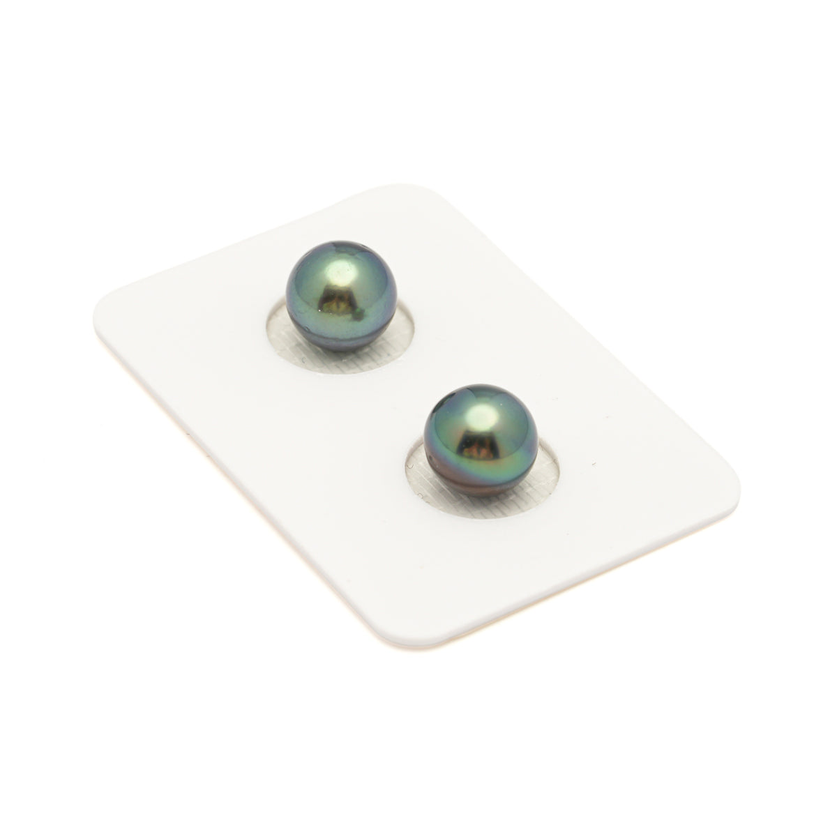2pcs Blue Green 9.1mm - SR AA/AAA Quality Tahitian Pearl Pair ER1983 LP5
