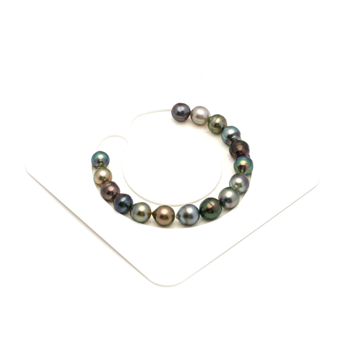 16pcs "High Luster" Multicolor 8-9mm - SB AAA/AA Quality Tahitian Pearl Bracelet BR2545 LP5