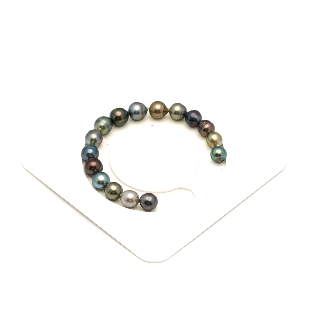16pcs "High Luster" Multicolor 8-9mm - SB AAA/AA Quality Tahitian Pearl Bracelet BR2545 LP5