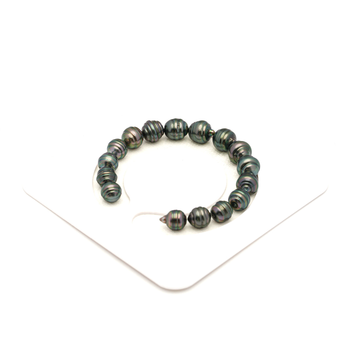 16pcs Green 8-10mm - CL AAA/AA Quality Tahitian Pearl Bracelet BR2547 LP5