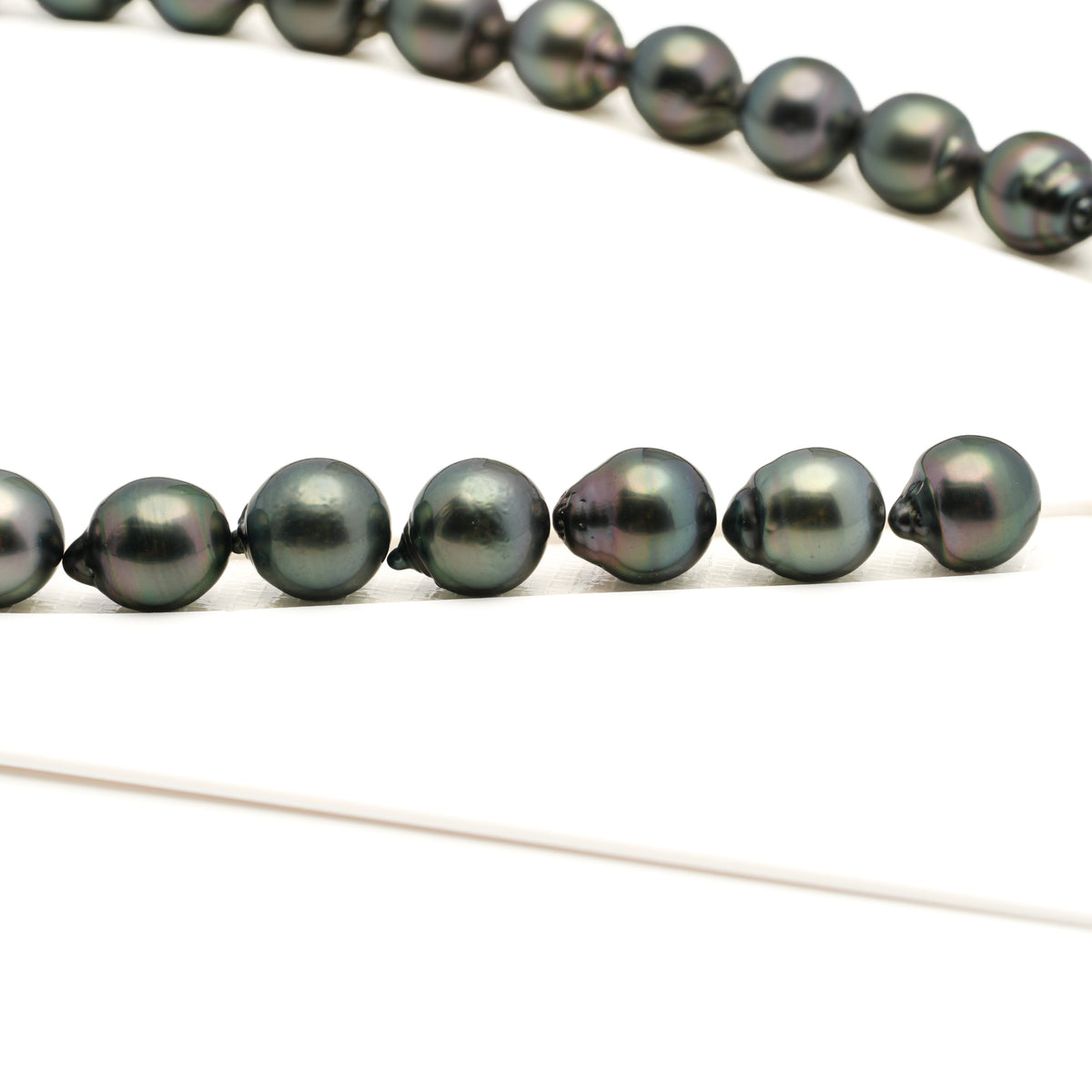 32pcs Green 11-13mm - SB AAA Quality Tahitian Pearl Necklace NL1809 LP5