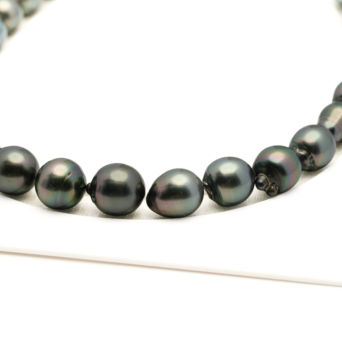 32pcs Green 11-13mm - SB AAA Quality Tahitian Pearl Necklace NL1809 LP5