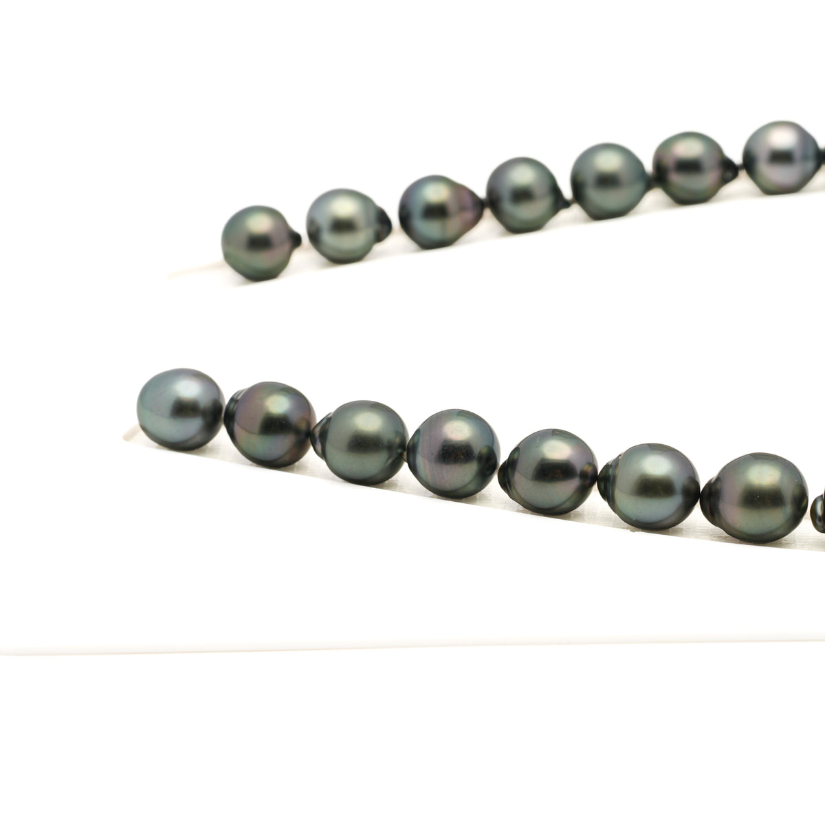 32pcs Green 11-13mm - SB AAA Quality Tahitian Pearl Necklace NL1809 LP5