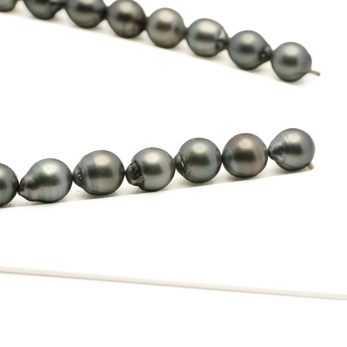 31pcs Green Mix 11-12mm - SB AAA/AA Quality Tahitian Pearl Necklace NL1808 LP5