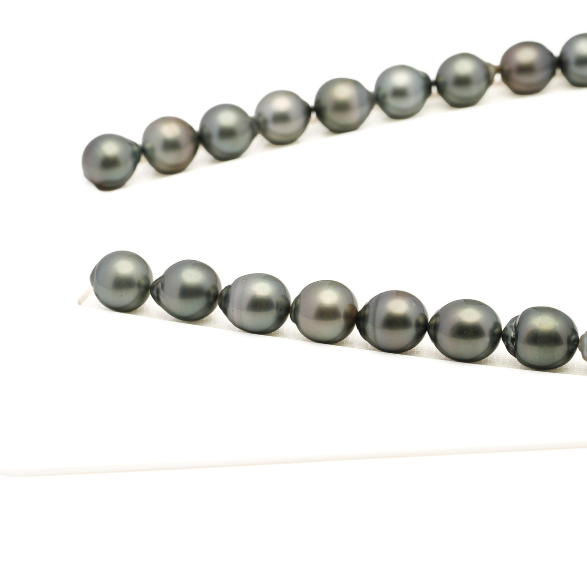 31pcs Green Mix 11-12mm - SB AAA/AA Quality Tahitian Pearl Necklace NL1808 LP5