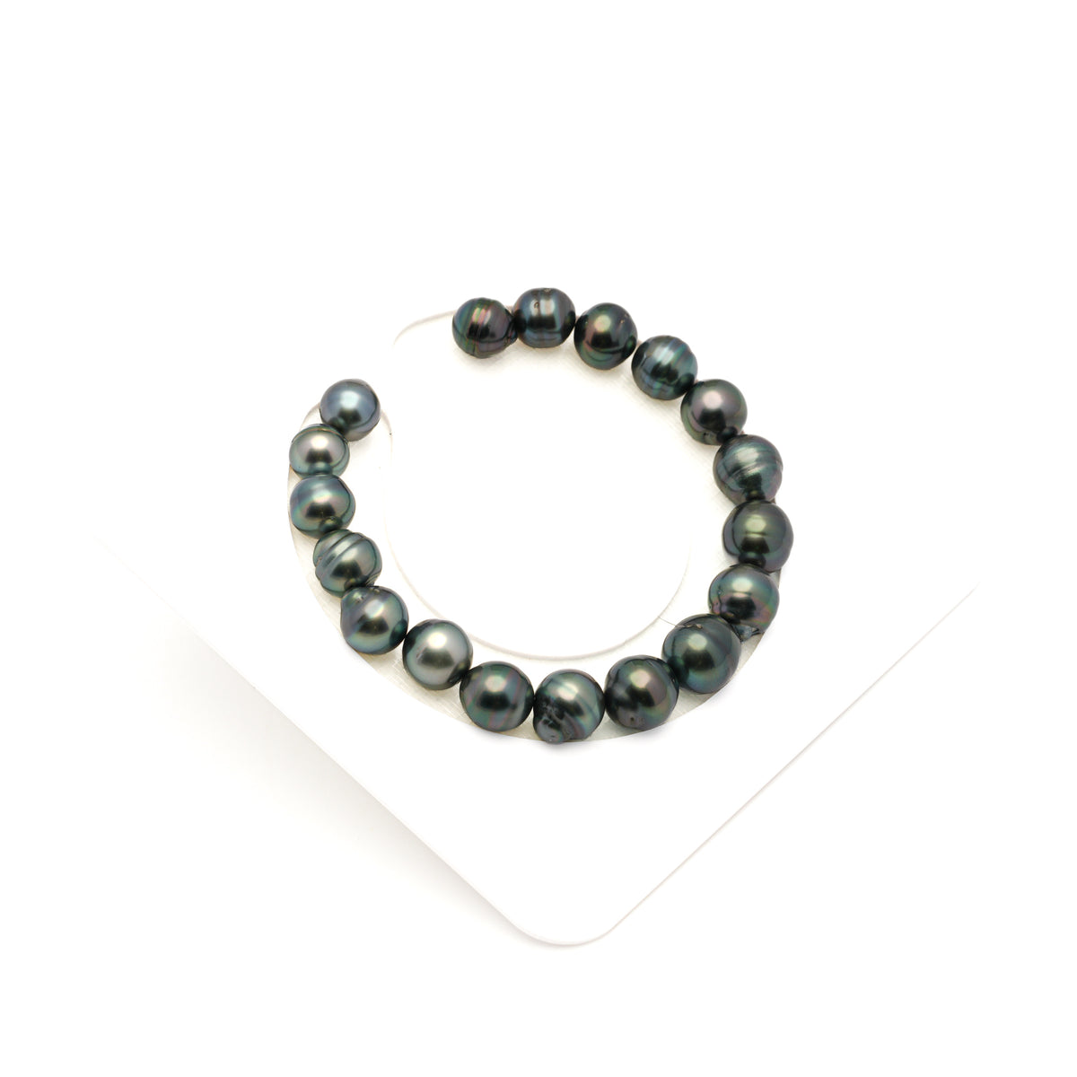 18pcs Blue Green 8-10mm - CL AA Quality Tahitian Pearl Bracelet BR2567 LP5