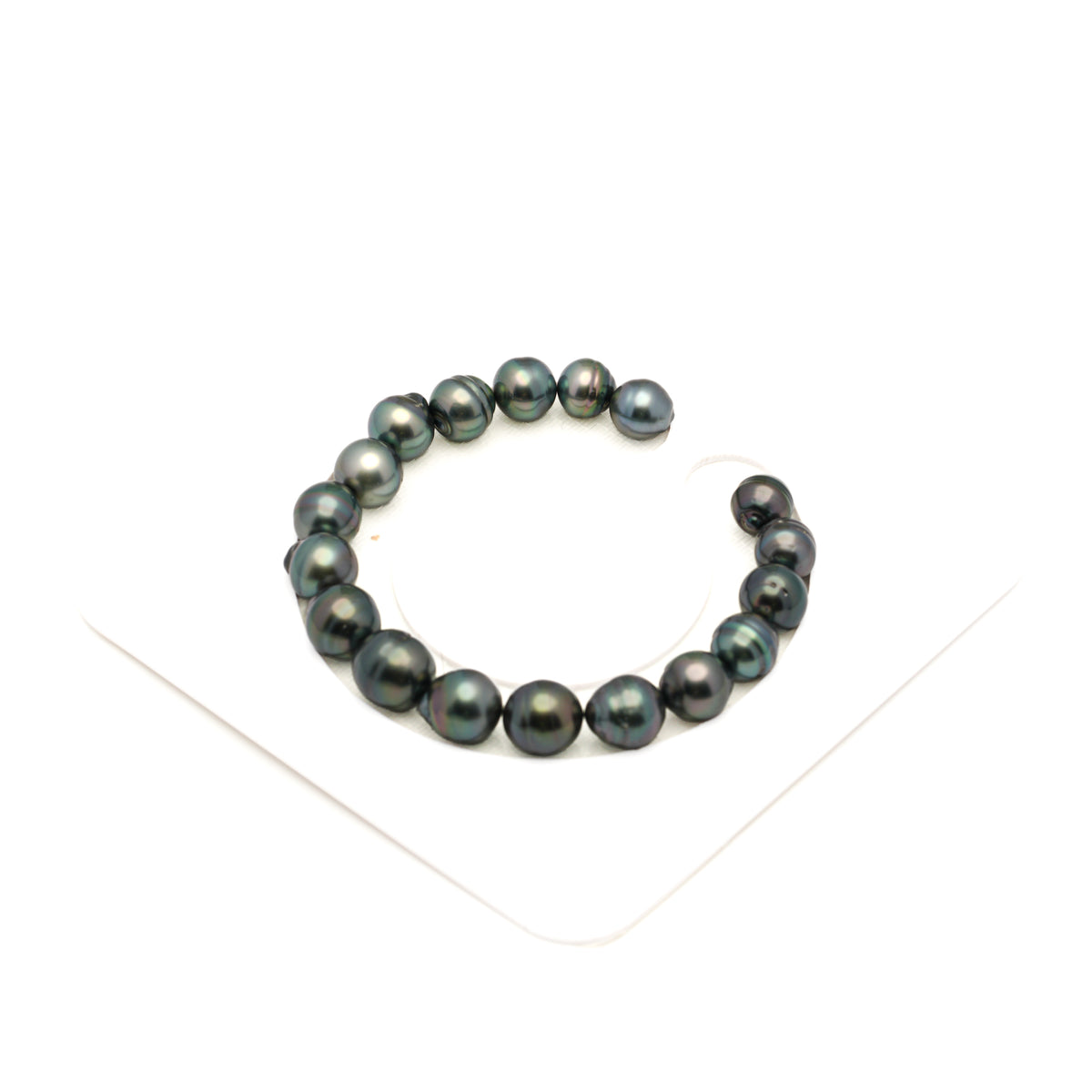 18pcs Blue Green 8-10mm - CL AA Quality Tahitian Pearl Bracelet BR2567 LP5