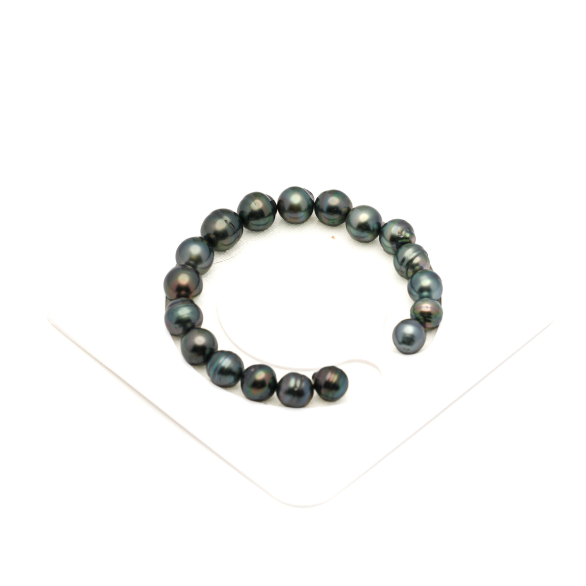 18pcs Blue Green 8-10mm - CL AA Quality Tahitian Pearl Bracelet BR2567 LP5