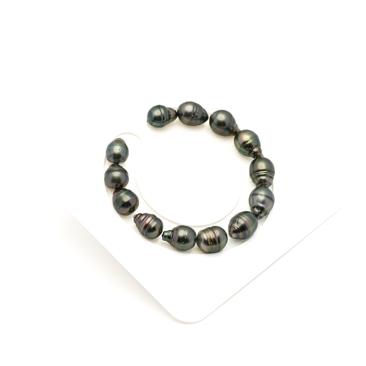 13pcs Green 9-11mm - CL AA/AAA Quality Tahitian Pearl Bracelet BR2569 LP5 LP5