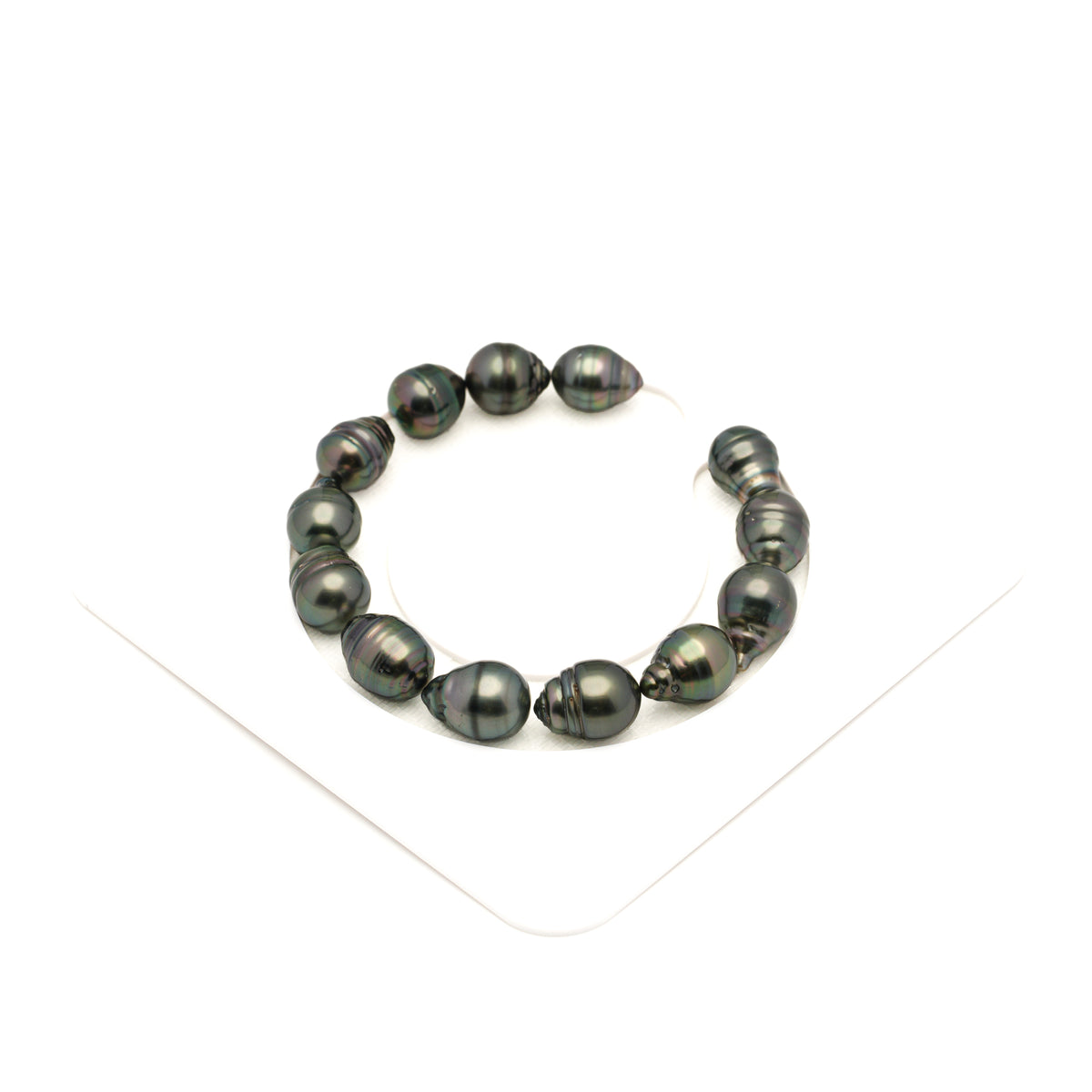 13pcs Green 9-11mm - CL AA/AAA Quality Tahitian Pearl Bracelet BR2569 LP5 LP5