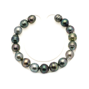 17pcs Multicolor 9-10mm - CL AA Quality Tahitian Pearl Bracelet BR2563 LP5