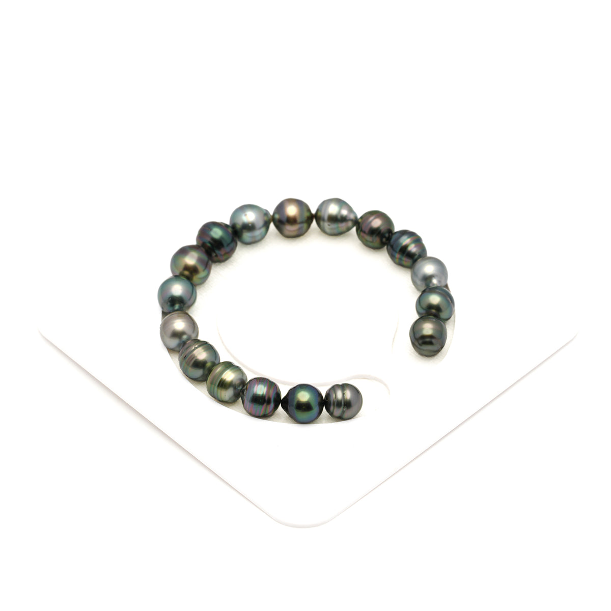 17pcs Multicolor 9-10mm - CL AA Quality Tahitian Pearl Bracelet BR2563 LP5