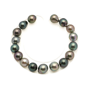 17pcs Multicolor 8-10mm - SB/DR TOP Quality Tahitian Pearl Bracelet BR2565 LP5