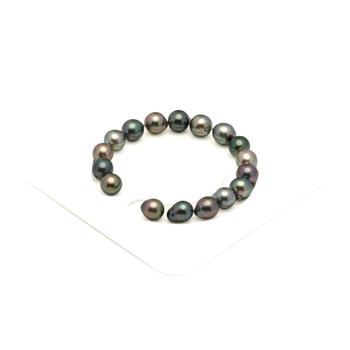 17pcs Multicolor 8-10mm - SB/DR TOP Quality Tahitian Pearl Bracelet BR2565 LP5