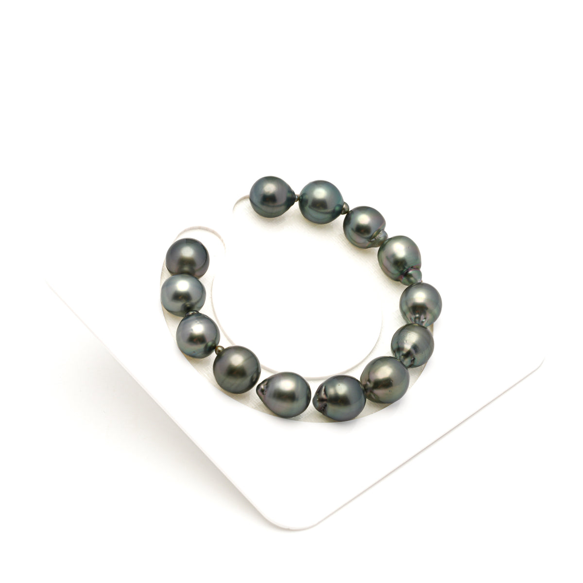 13pcs Blue Green 11-12mm - SB AAA Quality Tahitian Pearl Bracelet BR2566 LP5
