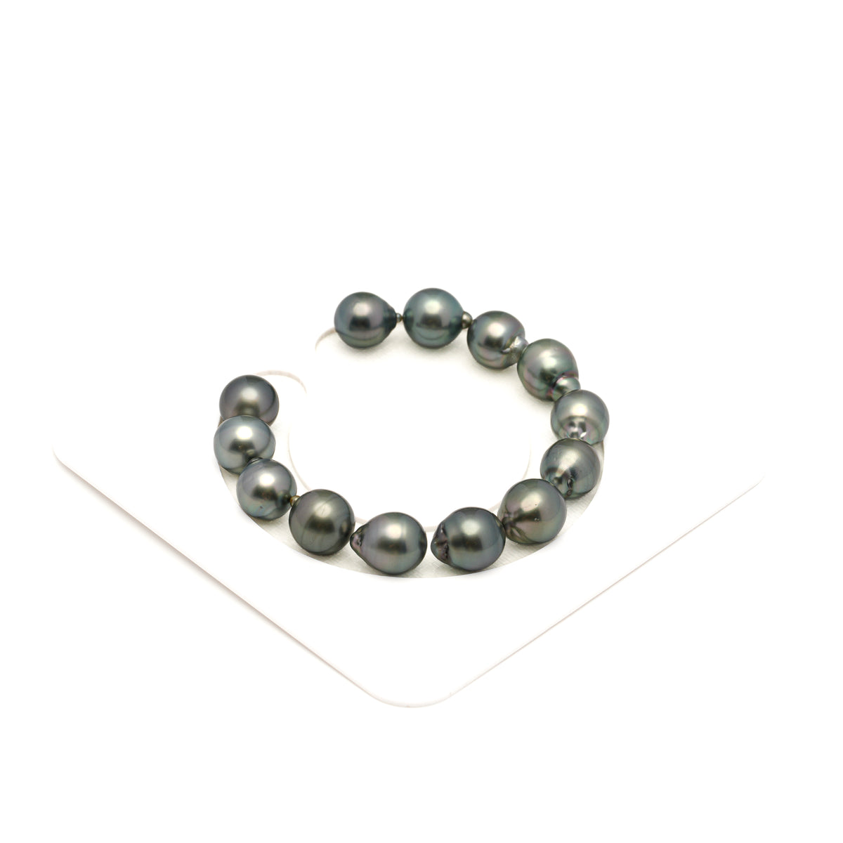 13pcs Blue Green 11-12mm - SB AAA Quality Tahitian Pearl Bracelet BR2566 LP5