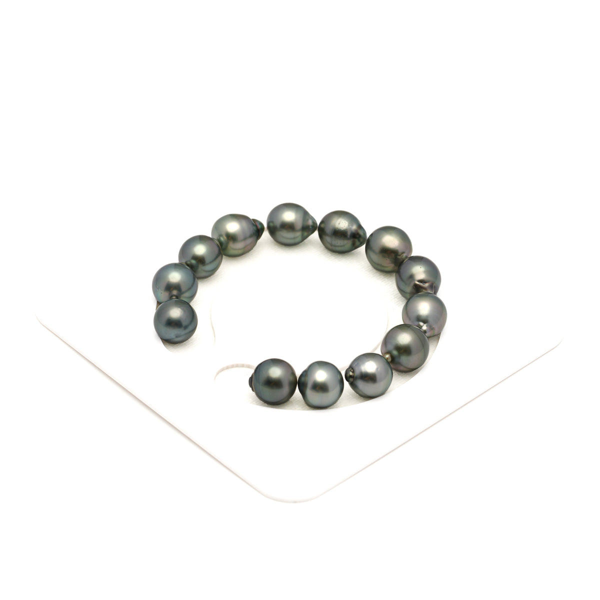 13pcs Blue Green 11-12mm - SB AAA Quality Tahitian Pearl Bracelet BR2566 LP5