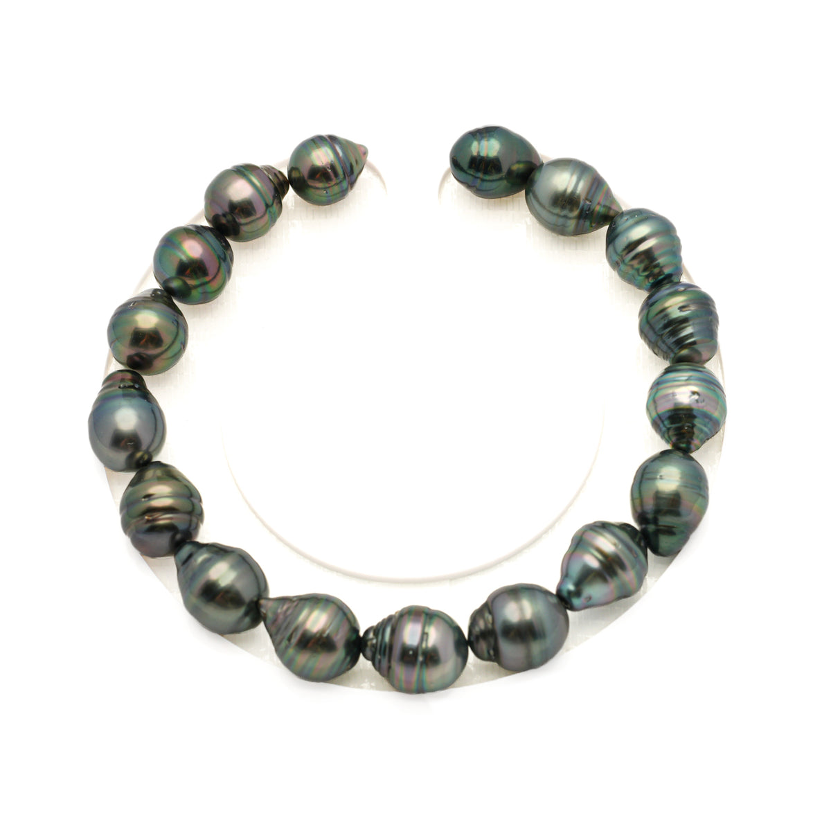 17pcs Green 8-9mm - CL AA/AAA Quality Tahitian Pearl Bracelet BR2571 LP5