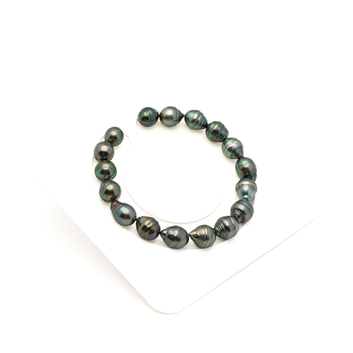 17pcs Green 8-9mm - CL AA/AAA Quality Tahitian Pearl Bracelet BR2571 LP5