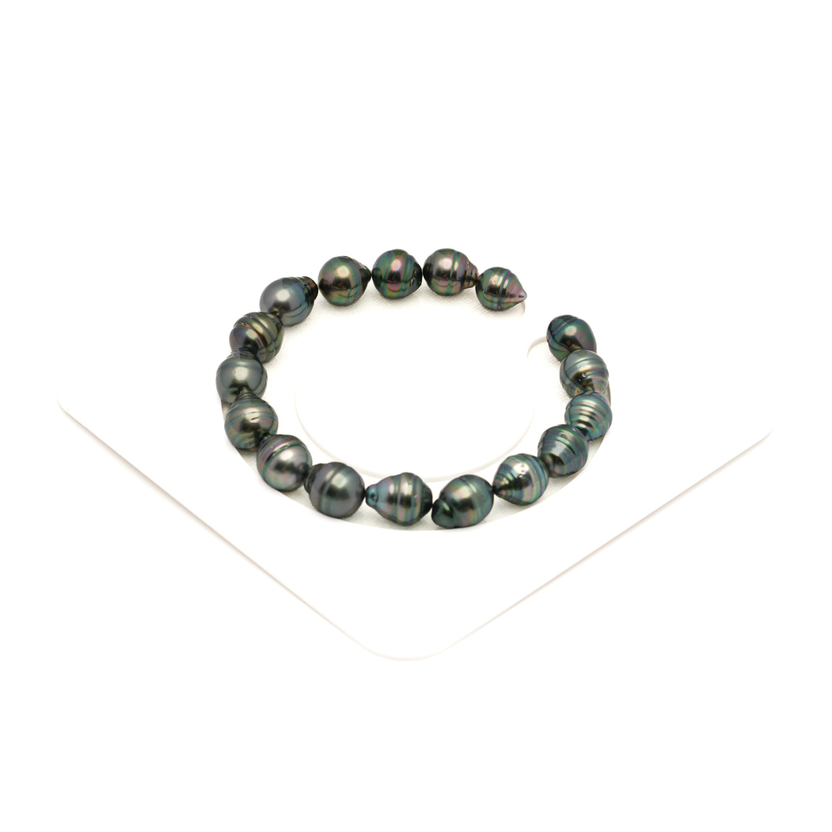 17pcs Green 8-9mm - CL AA/AAA Quality Tahitian Pearl Bracelet BR2571 LP5
