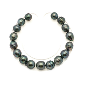 17pcs Green 8-10mm - CL AA/AAA Quality Tahitian Pearl Bracelet BR2568 LP5