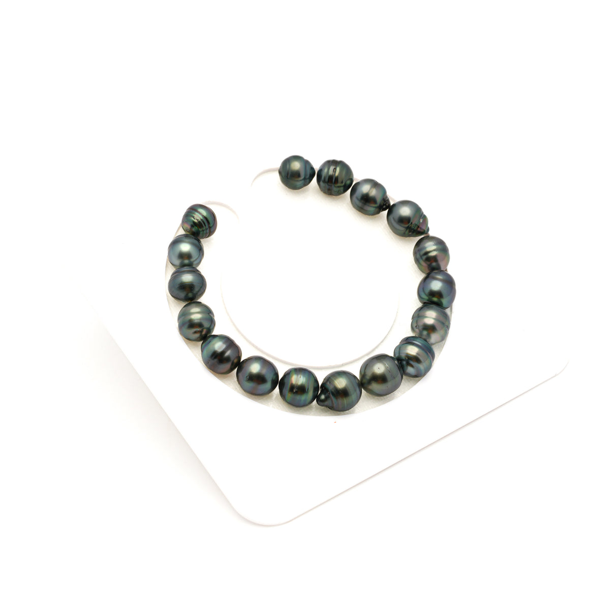 17pcs Green 8-10mm - CL AA/AAA Quality Tahitian Pearl Bracelet BR2568 LP5