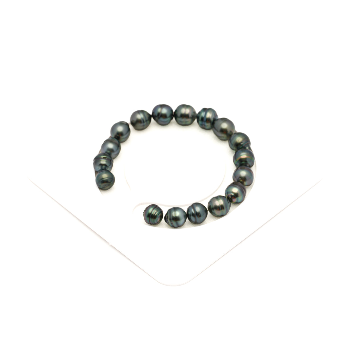17pcs Green 8-10mm - CL AA/AAA Quality Tahitian Pearl Bracelet BR2568 LP5