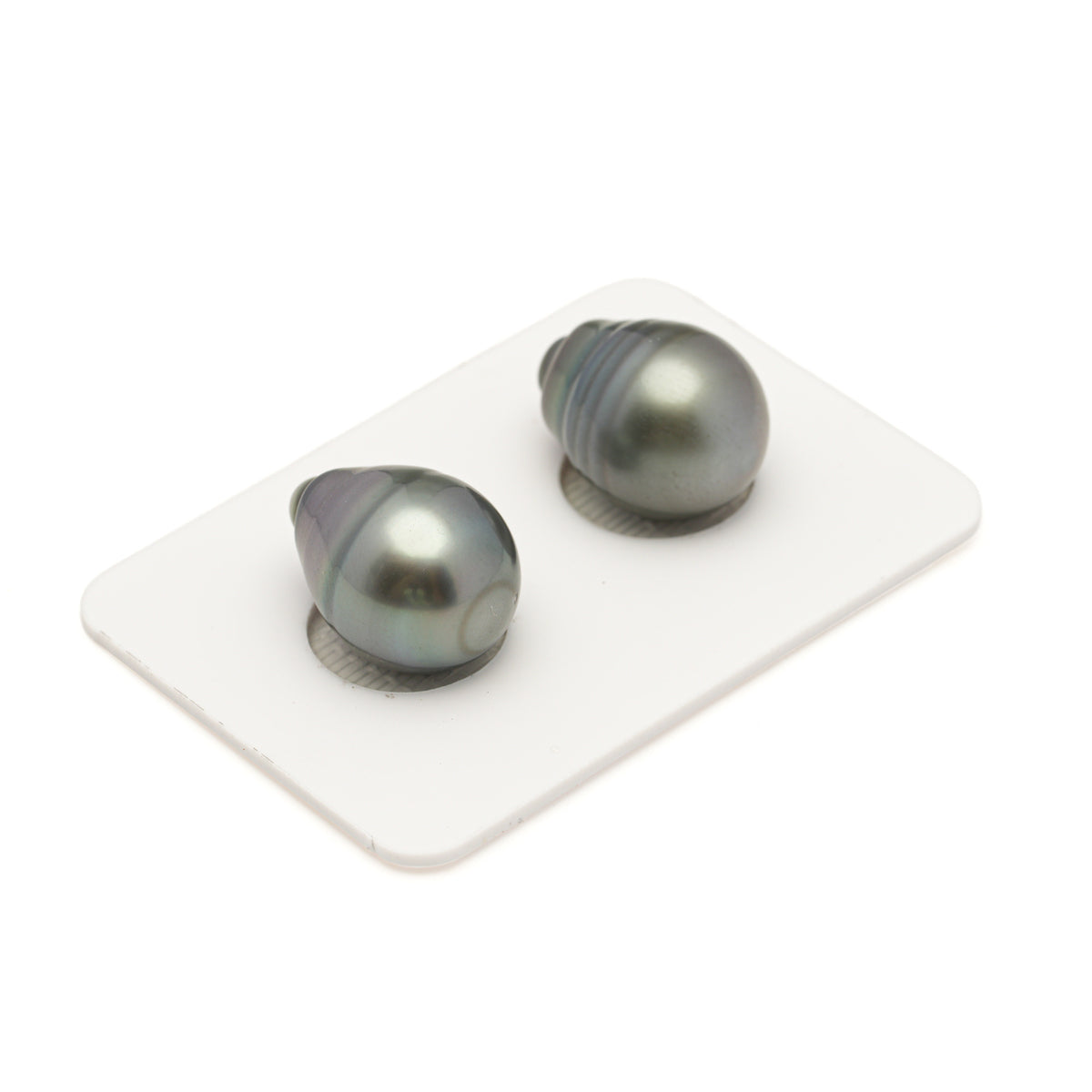 2pcs Gray 12.2mm - SB AAA Quality Tahitian Pearl Pair ER1989 LP5 LP5