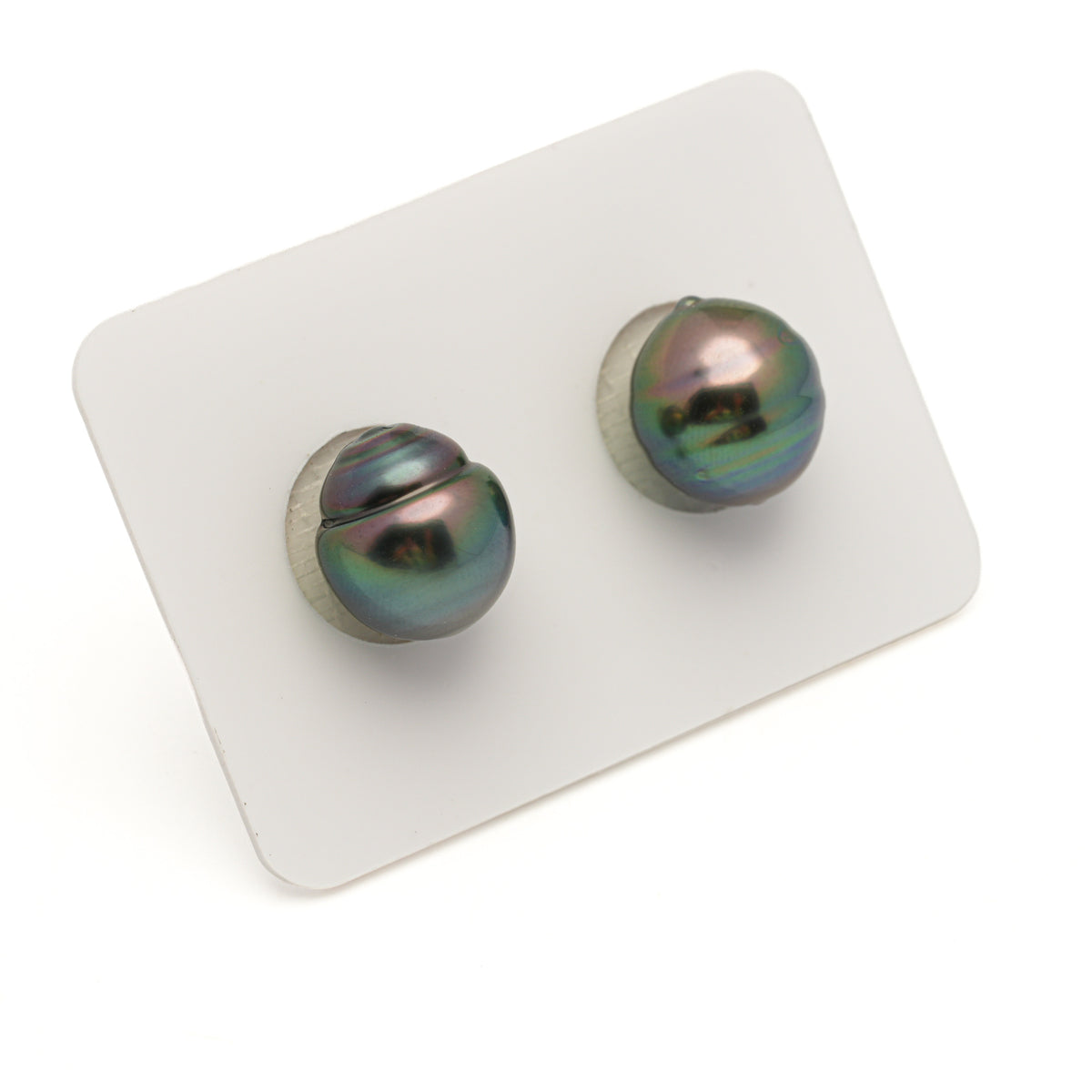 2pcs Peacock 11-11.1mm - SB/CL AAA Quality Tahitian Pearl Pair ER1996 LP5 LP5