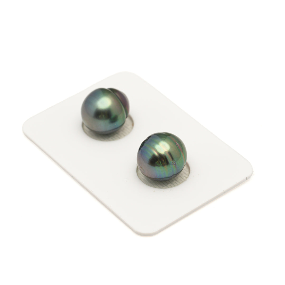 2pcs Peacock 11-11.1mm - SB/CL AAA Quality Tahitian Pearl Pair ER1996 LP5 LP5